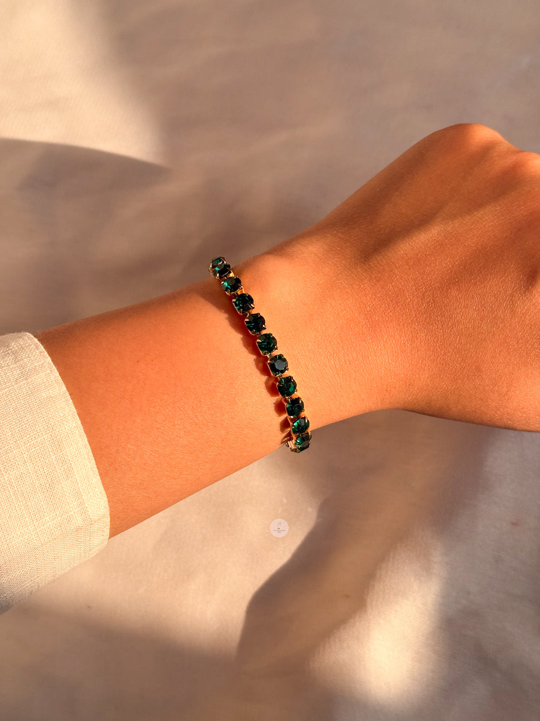 Adjustable Diamond Bracelet Emerald